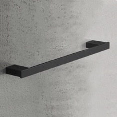Towel Bar, 18 Inch, Modern, Matte Black
